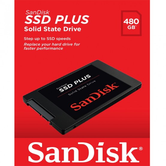 SSD  480GB SanDisk SDSSDA-480G-G26 de 530MB/s de Leitura - Preto